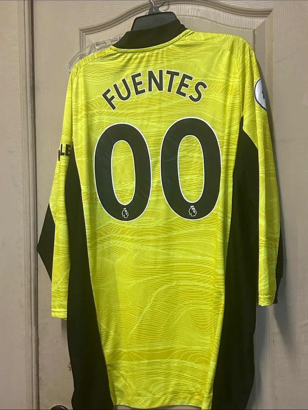 adidas Neon Yellow and Black Manchester United Goalkeeper Jersey; Goalie shirt